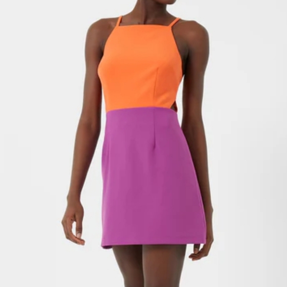 French Connection Whisper Colorblock Cutout Dress - Picture 5 of 5